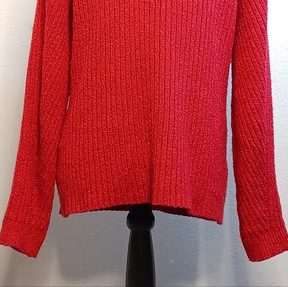 Sundance Chunky Knit Ribbed Sz L Y2K Preppy Turtleneck Sweater - Picture 7 of 12